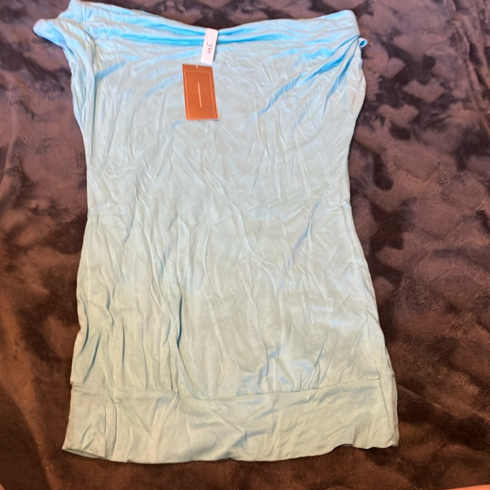 Francesca's Collections Light Blue Tunic Top